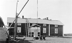 Taavolagården i Mattila år 1938, foto Reinhold Odencrants