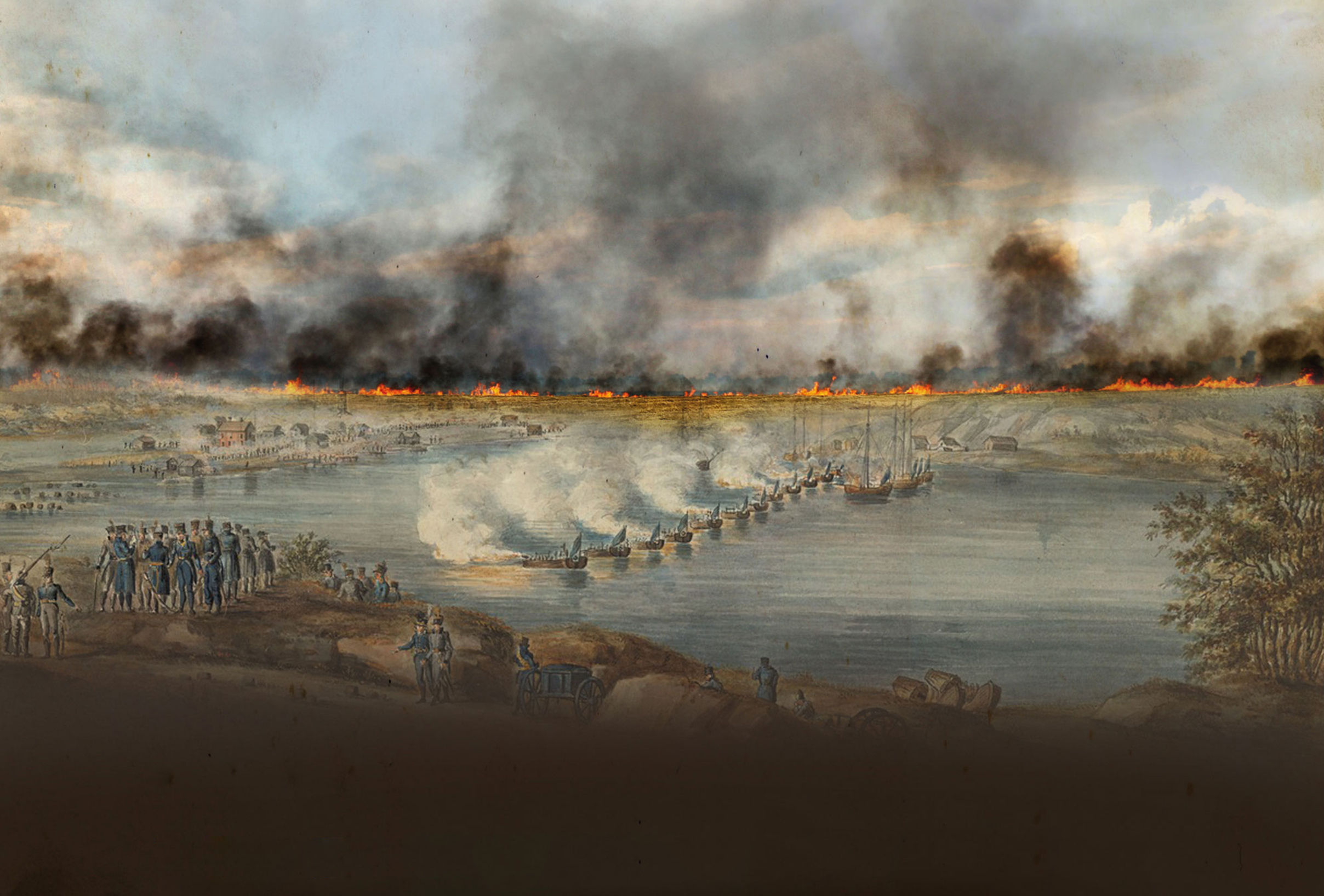 Målning av den ryska ockupationen i norr 1809.