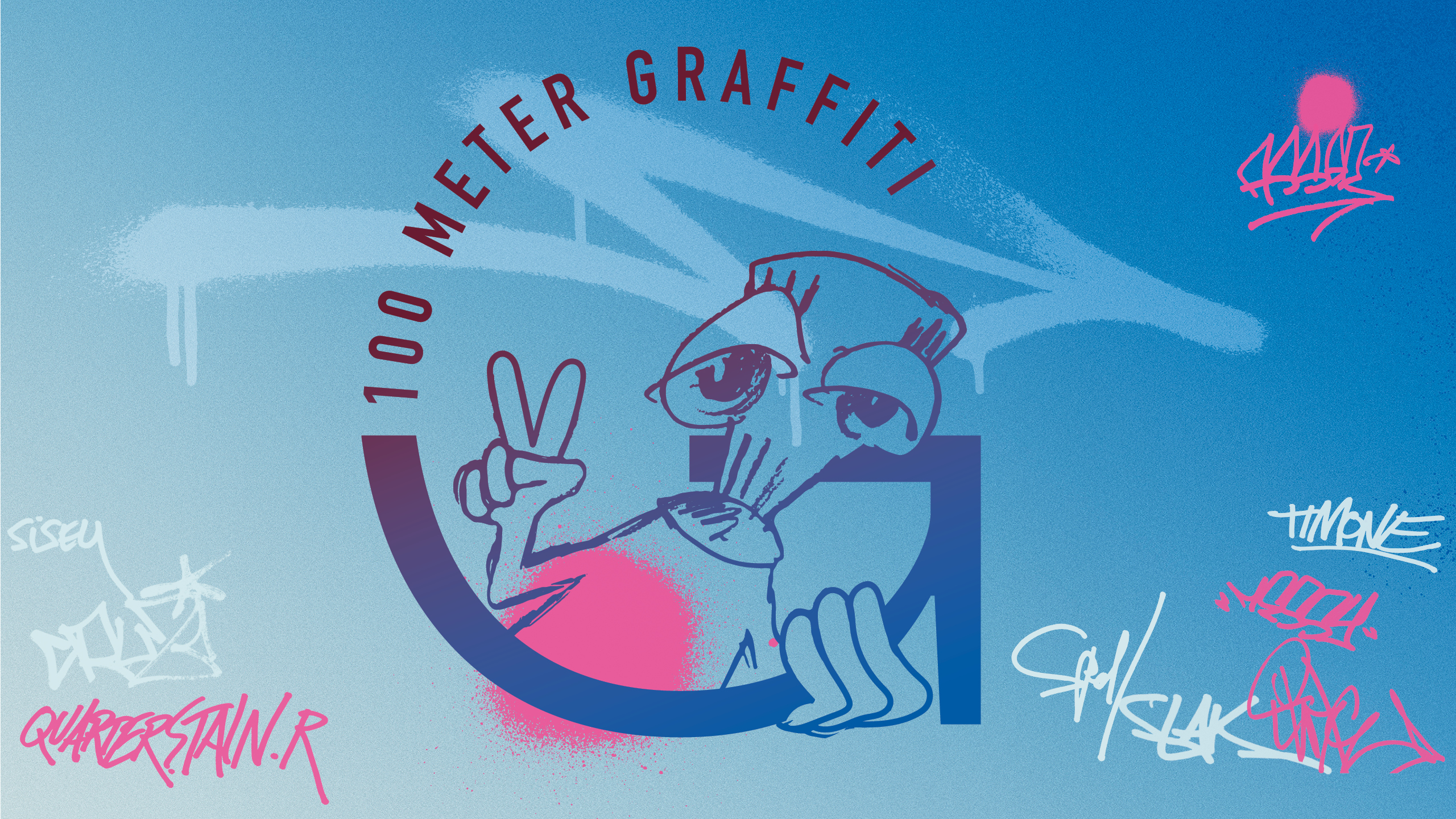 Graffitibild med texten "100 meter graffiti"