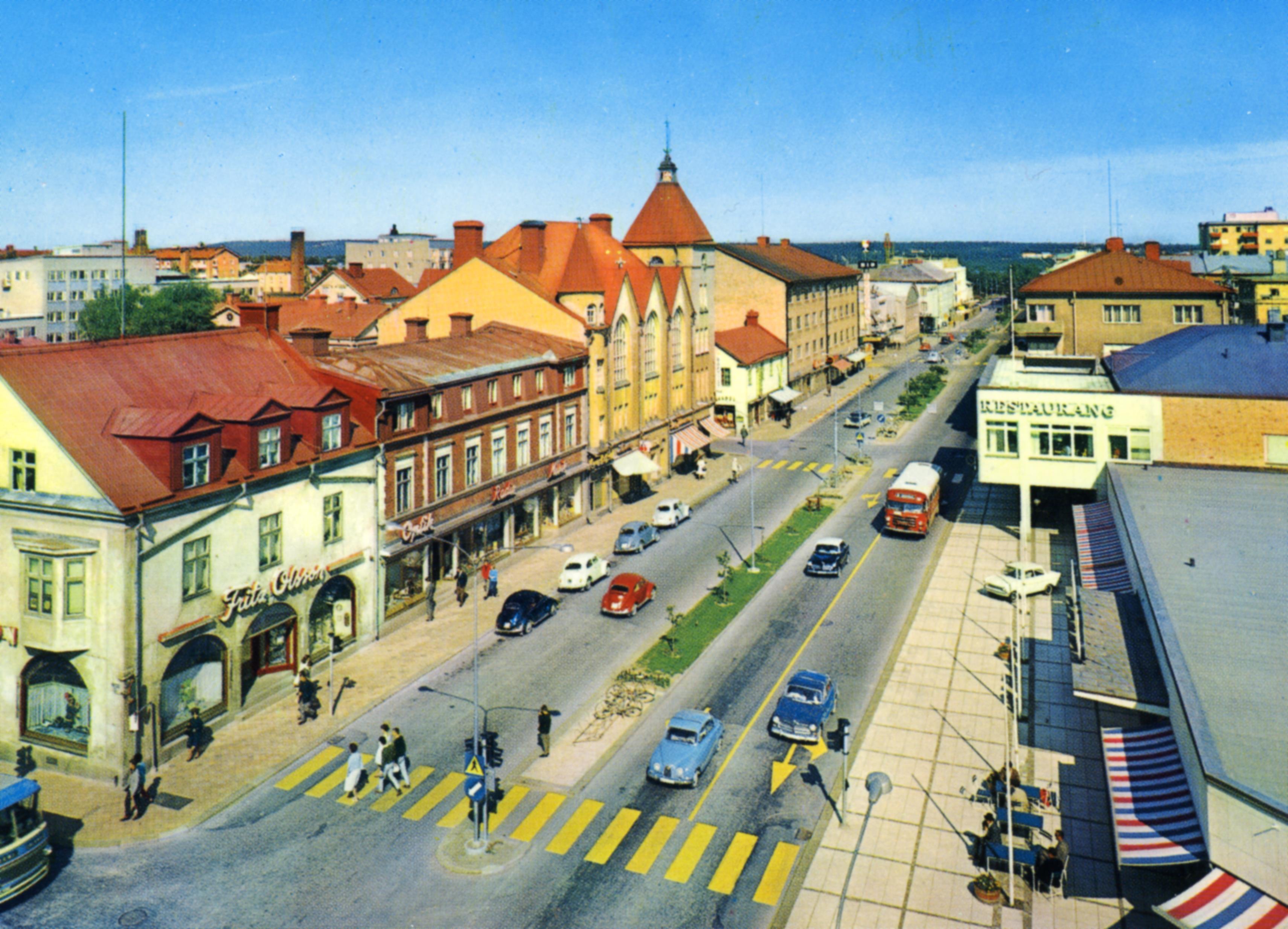 'Old view of Luleå city center.'