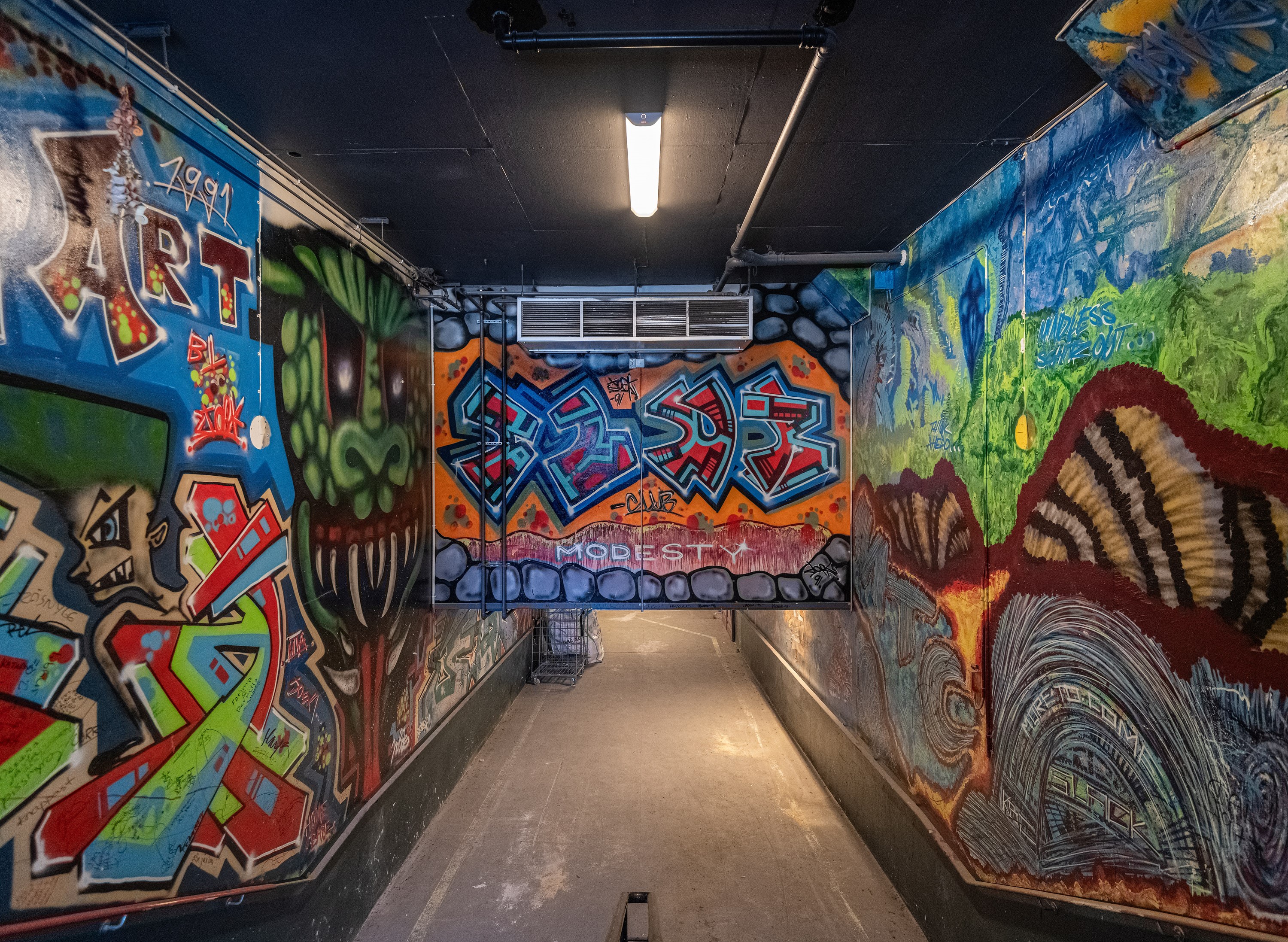 Kulvert med graffitimålningar. Fotograf: Daryoush Tahmasebi.