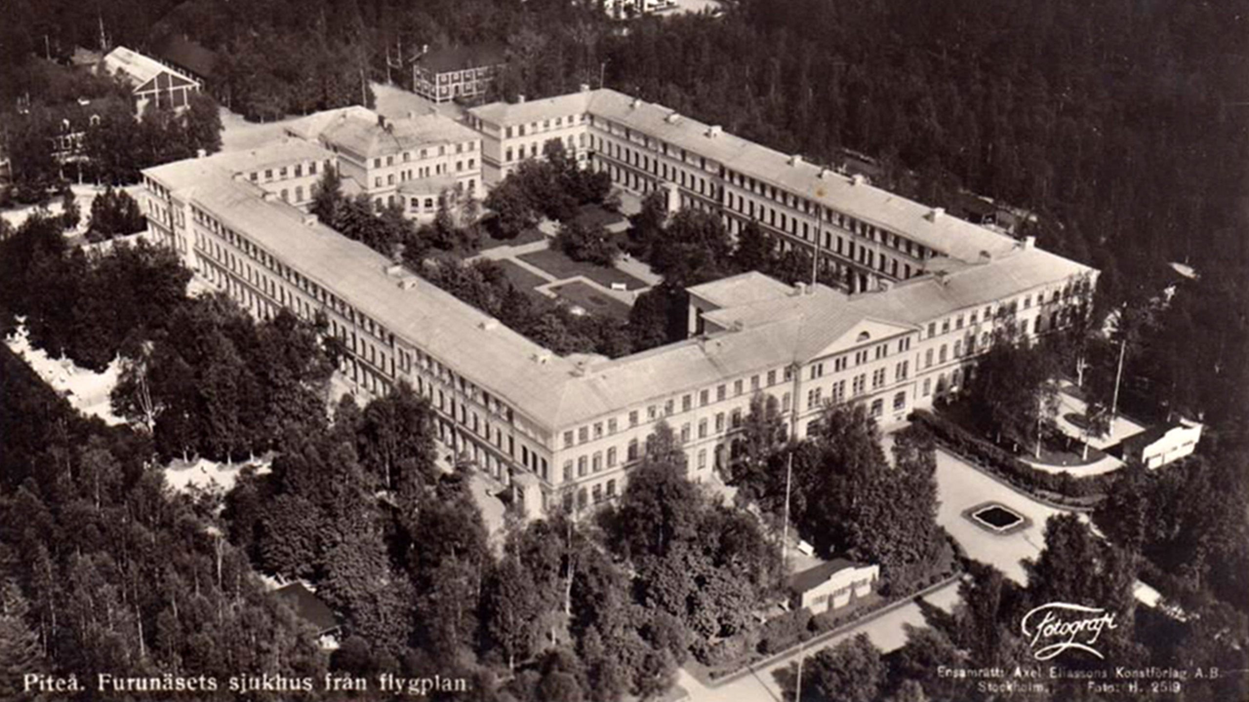 Luftaufnahme des Furnäset-Krankenhauses.